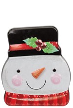 ΚΟΥΤΙ ΜΕΤΑΛΛΙΚΟ XMAS 14*11cm.ΧΙΟΝΑΝΘΡΩΠΟΣ