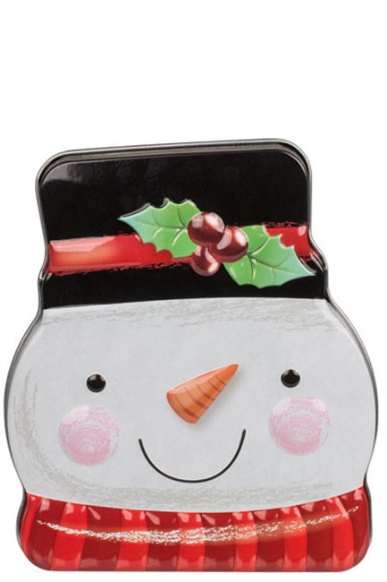 ΚΟΥΤΙ ΜΕΤΑΛΛΙΚΟ XMAS 14*11cm.ΧΙΟΝΑΝΘΡΩΠΟΣ