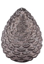 ΚΟΥΚΟΥΝΑΡΙ ΔΙΑΚΟΣΜΗΤΙΚΟ ΓΥΑΛΙΝΟ XMAS 8*8*10,5 εκ.ΓΚΡΙ