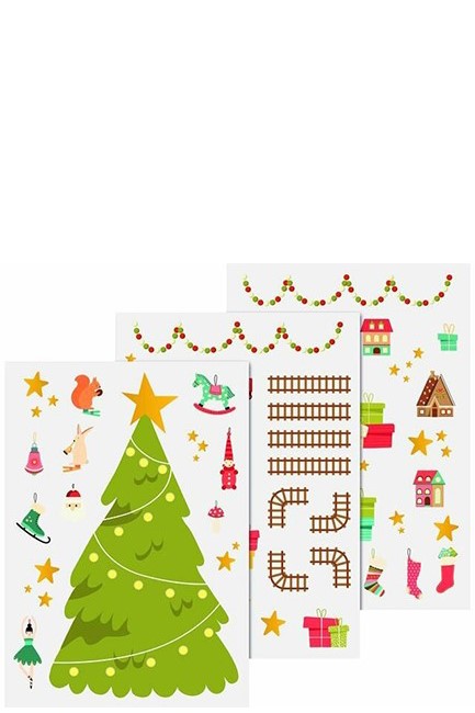 STICKERS ΤΖΑΜΙΩΝ XMAS A4 HEYDA ΣΕΤ 3ΦΥΛΛΩΝ ΕΛΑΤΟ
