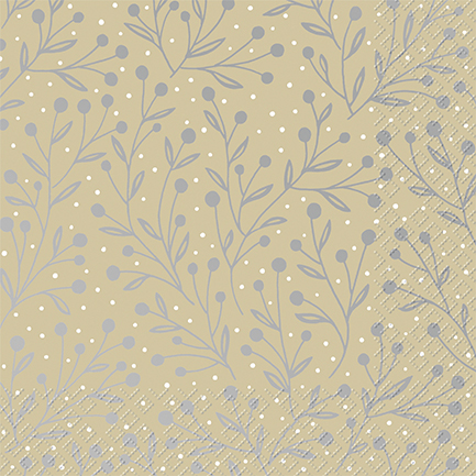 ΧΑΡΤΟΠΕΤΣΕΤΕΣ XMAS 33*33CM.20ΤΕΜ.JENARA ΜΠΕΖ