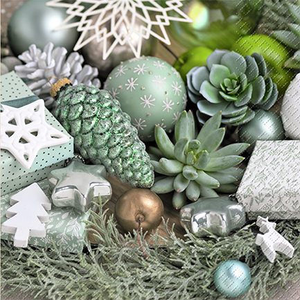 ΧΑΡΤΟΠΕΤΣΕΤΕΣ XMAS 33*33CM.20ΤΕΜ.TORELLO GREEN LIGHT