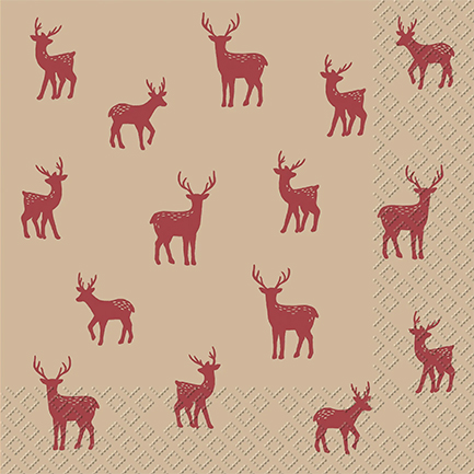 ΧΑΡΤΟΠΕΤΣΕΤΕΣ XMAS 33*33CM.20ΤΕΜ.ABEL RED