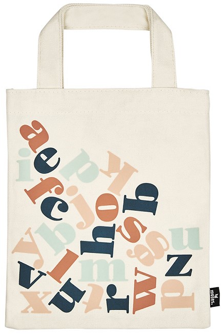 ΤΣΑΝΤΑ ΚΑΜΒΑΣ MOSES LIBRI_X ΜΙΚΡΗ LETTERS M83366