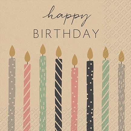 ΧΑΡΤΟΠΕΤΣΕΤΕΣ 33*33cm.20ΤΕΜ.HAPPY BIRTHDAY MORRISON PINK