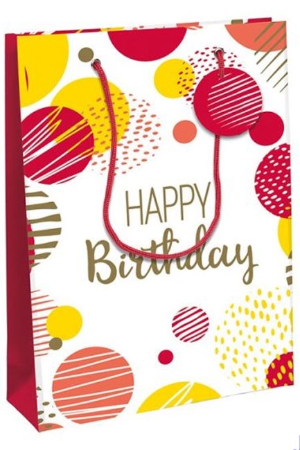 ΤΣΑΝΤΑ ΔΩΡΟΥ 21,5*10*25cm.BIRTHDAY PINK