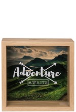 ΚΟΥΜΠΑΡΑΣ ΞΥΛΙΝΟΣ OUT OF THE BLUE ADVENTURE AWAITS 20*20 εκ.