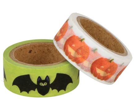 ΤΑΙΝΙΑ ΚΟΛΛΗΤΙΚΗ ΑRΤΕΜΙΟ 15mm.*5m.ΣΕΤ 2ΤΕΜ.HALLOWEEN ΝΥΧΤΕΡΙΔΑ-ΚΟΛΟΚΥΘΑ