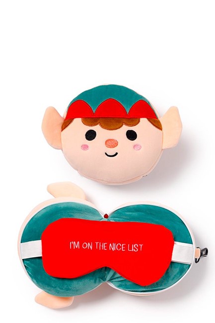 ΜΑΞΙΛΑΡΙ ΤΑΞΙΔΙΟΥ+ΜΑΣΚΑ ΥΠΝΟΥ XMAS PUCKATOR  ΠΑΙΔΙΚΟ ELF