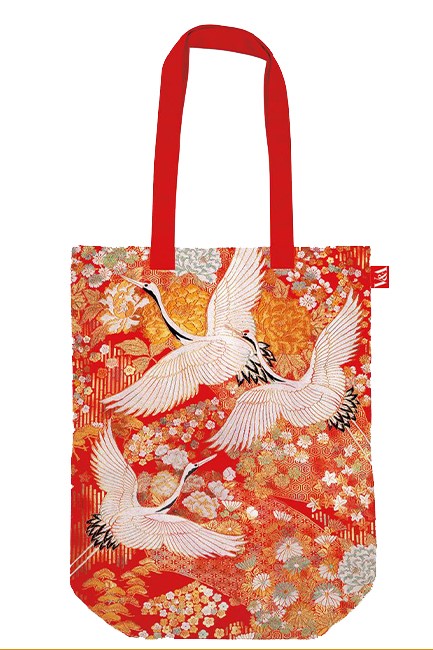 ΤΣΑΝΤΑ ΚΑΜΒΑΣ V&A 33*42 εκ.KIMONO CRANES