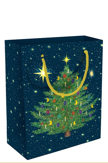 ΤΣΑΝΤΑ ΔΩΡΟΥ XMAS MUSEUMS & GALLERIES 23*18*10cm.CATHERINE ROWE-CELESTIAL CHRISTMAS TREES