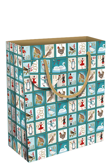 ΤΣΑΝΤΑ ΔΩΡΟΥ XMAS MUSEUMS & GALLERIES 23*18*10cm.12 DAYS OF XMAS