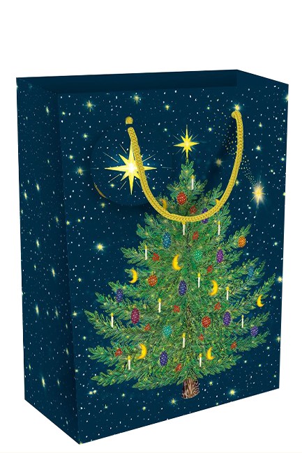 ΤΣΑΝΤΑ ΔΩΡΟΥ XMAS MUSEUMS & GALLERIES 31,5*23*13,5cm.CATHERINE ROWE-CELESTIAL CHRISTMAS TREES