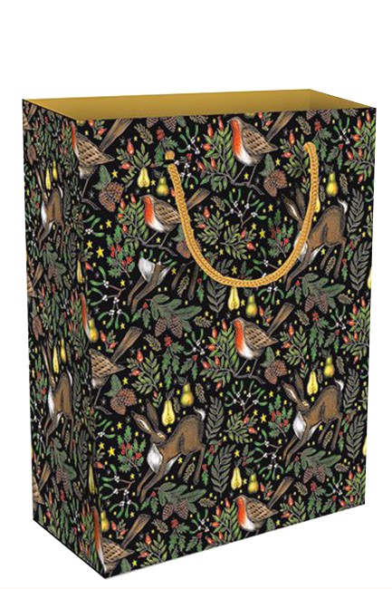 ΤΣΑΝΤΑ ΔΩΡΟΥ XMAS MUSEUMS & GALLERIES 31,5*26*13,5cm.CATHERINE ROWE-CHRISTMAS GARDEN LARGE BAG