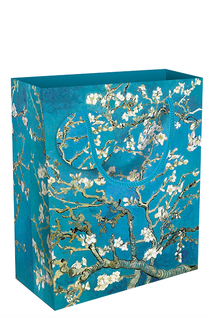 ΤΣΑΝΤΑ ΔΩΡΟΥ MUSEUMS & GALLERIES 23*18*10cm.ALMOND BRANCHES IN BLOOM