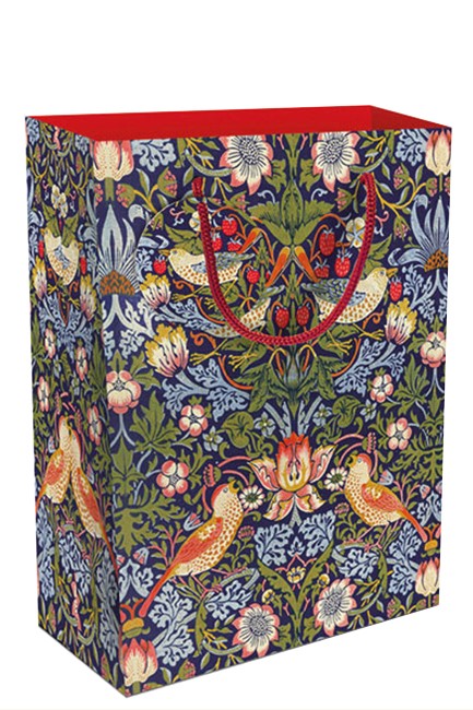 ΤΣΑΝΤΑ ΔΩΡΟΥ MUSEUMS & GALLERIES 31,5*26*13,5cm.WILLIAM MORRIS-STRAWBERRY THIEF LARGE BAG