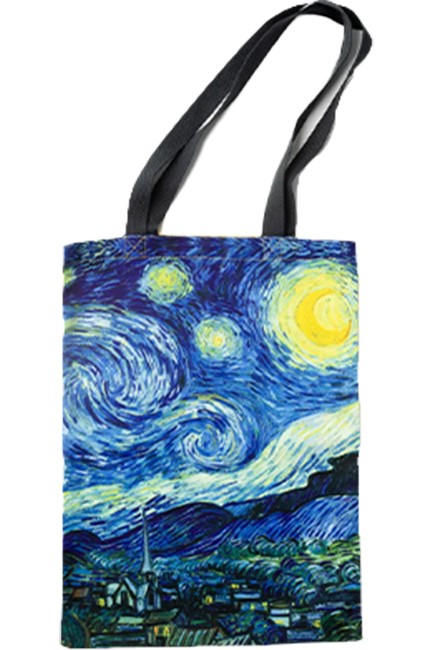 ΤΣΑΝΤΑ ΚΑΜΒΑΣ TODAY IS ART DAY 34*45 εκ.VINCENT VAN GOGH-STARRY NIGHT