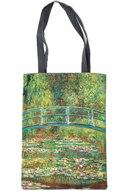 ΤΣΑΝΤΑ ΚΑΜΒΑΣ TODAY IS ART DAY 34*45 εκ.CLAUDE MONET-JAPANESE BRIDGE