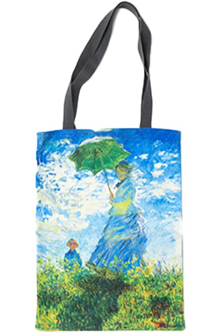 ΤΣΑΝΤΑ ΚΑΜΒΑΣ TODAY IS ART DAY 34*45 εκ.CLAUDE MONET-WOMAN WITH A PARASOL