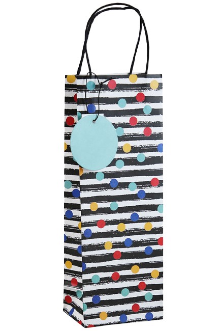 ΤΣΑΝΤΑ ΔΩΡΟΥ 12,7*35,5*9cm.STRIPES DOTS