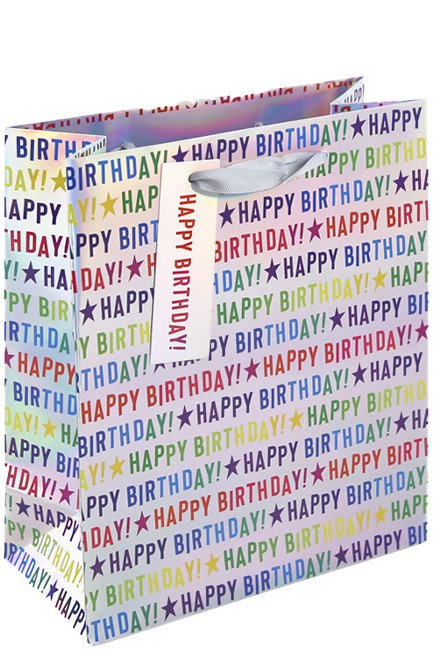 ΤΣΑΝΤΑ ΔΩΡΟΥ 21,5*25,3*10cm.BIRTHDAY METALLIC