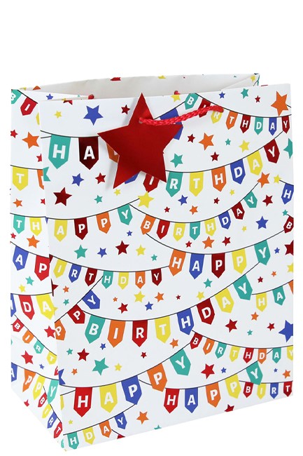 ΤΣΑΝΤΑ ΔΩΡΟΥ 26,5*33*14cm.BIRTHDAY BANNERS