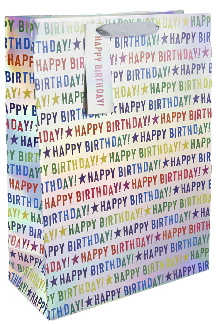 ΤΣΑΝΤΑ ΔΩΡΟΥ 33*45,5*15cm.BIRTHDAY METALLIC