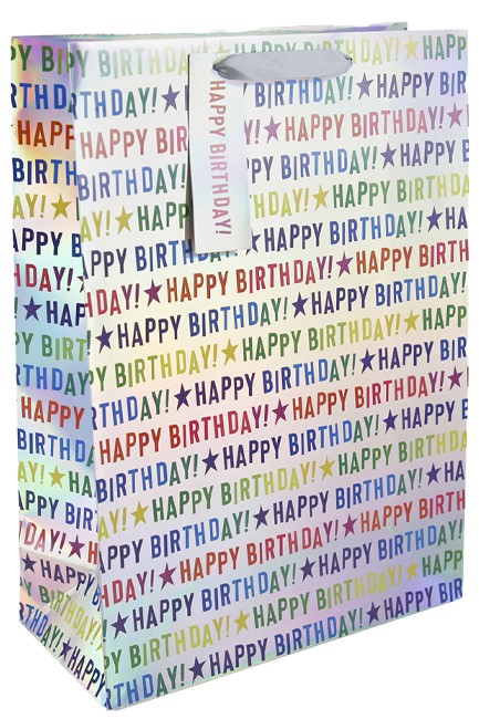 ΤΣΑΝΤΑ ΔΩΡΟΥ 33*45,5*15cm.BIRTHDAY METALLIC