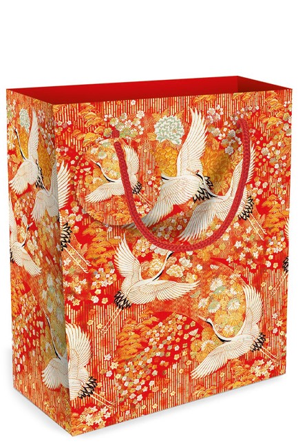 ΤΣΑΝΤΑ ΔΩΡΟΥ MUSEUMS & GALLERIES 23*18*10cm.KIMONO CRANES