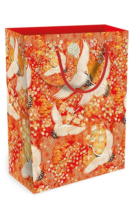 ΤΣΑΝΤΑ ΔΩΡΟΥ MUSEUMS & GALLERIES 31,5*23*13,5cm.KIMONO CRANES