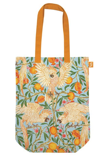 ΤΣΑΝΤΑ ΚΑΜΒΑΣ V&A 33*42 εκ.WALTER CRANE-COCKATOO AND POMEGRANATE