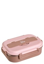 ΔΟΧΕΙΟ ΦΑΓΗΤΟΥ 1L.ΜΕ ΧΩΡΙΣΜΑ 3 ΘΕΣΕΩΝ ECO LIFE ΡΟΖ ΜΕ ΚΟΥΤΑΛΙ-ΠΙΡΟΥΝΙ