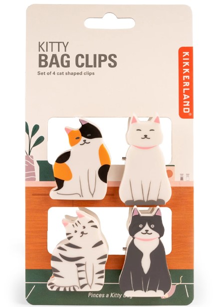 BAG CLIPS KIKKERLAND ΣΕΤ 4 ΤΕΜ. KITTY