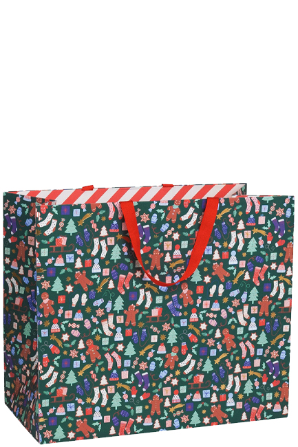 ΤΣΑΝΤΑ ΔΩΡΟΥ XMAS 45*22*38cm.MARIOKA DARK GREEN