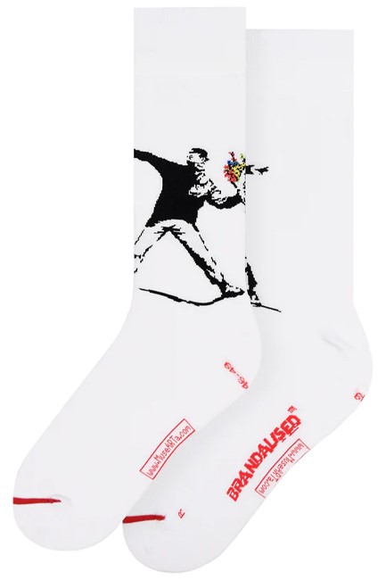 ΚΑΛΤΣΕΣ MUSEARTA BANKSY FLOWER BOMBER BL-FB-06 WHITE