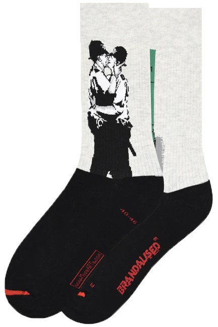 ΚΑΛΤΣΕΣ MUSEARTA BANKSY KISSING COPPERS BL-KC-08 GREY