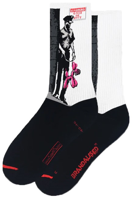 ΚΑΛΤΣΕΣ MUSEARTA BANKSY PINK GUARD DOG BL-PG-08 WHITE