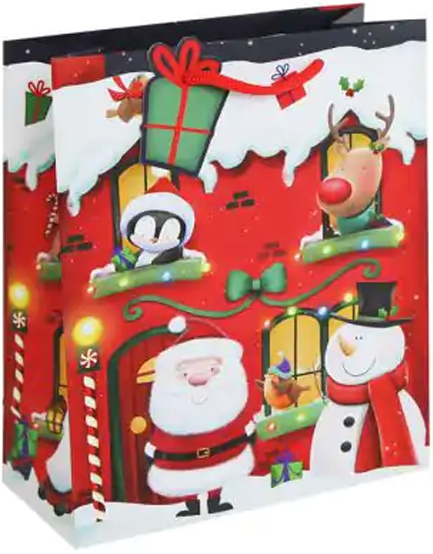 ΤΣΑΝΤΑ ΔΩΡΟΥ XMAS 21,5*25*12cm.SANTA GRO