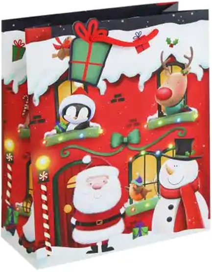 ΤΣΑΝΤΑ ΔΩΡΟΥ XMAS 21,5*25*12cm.SANTA GRO