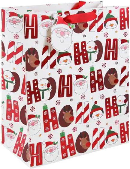 ΤΣΑΝΤΑ ΔΩΡΟΥ XMAS 27*33*14cm.ΚΡΑΦΤ ΗΟΗΟΗΟ