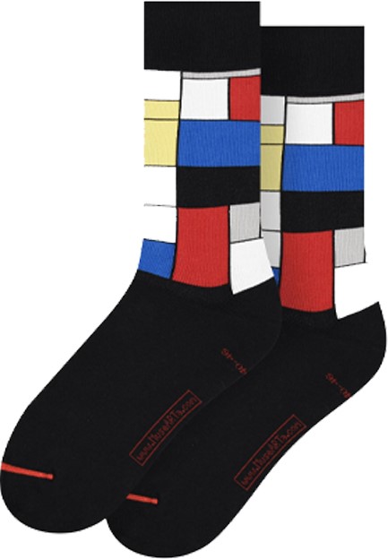 ΚΑΛΤΣΕΣ MUSEARTA PIET MONDRIAN COMPOSITION WITH RED BLUE YELLOW PM-CR-06 BLACK No 36-40