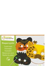 ΜΑΣΚΑ ΧΑΡΤΙΝΗ SCRATCH 25*20cm.5τεμ.ΖΩΑΚΙΑ