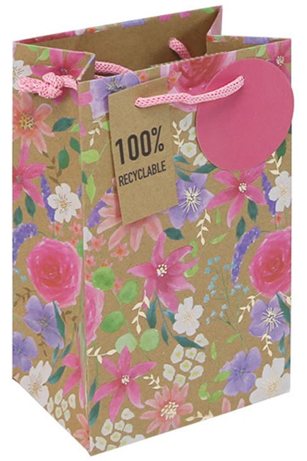 ΤΣΑΝΤΑ ΔΩΡΟΥ 12,7*20,3*9cm.ΚΡΑΦΤ FLORAL