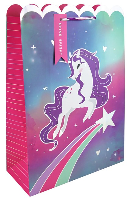 ΤΣΑΝΤΑ ΔΩΡΟΥ 33*45,5*15cm.FOIL UNICORN