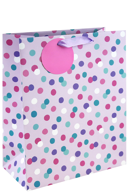 ΤΣΑΝΤΑ ΔΩΡΟΥ 26,5*33*14cm.DOTS PASTEL