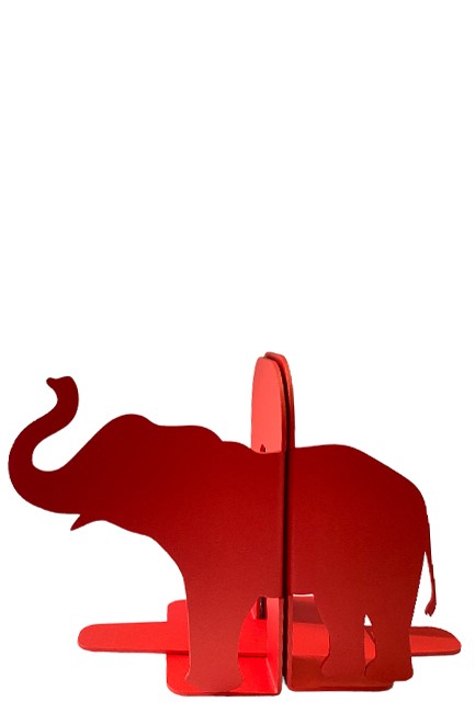 ΒΙΒΛΙΟΣΤΑΤΗΣ 2ΤΕΜ.HOPLADOO 17*24 εκ.ELEPHANT RED