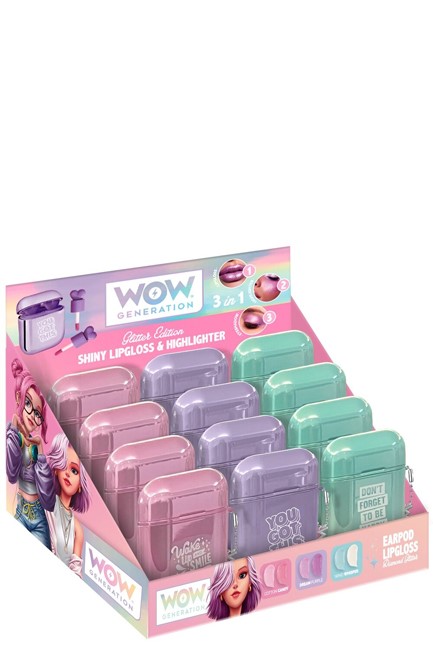LIPSTICK ΜΕ GLITTER WOW GENERATION 3-IN-1 LIP GLOSS-EYE SHADOW-HIGHLIGHTER