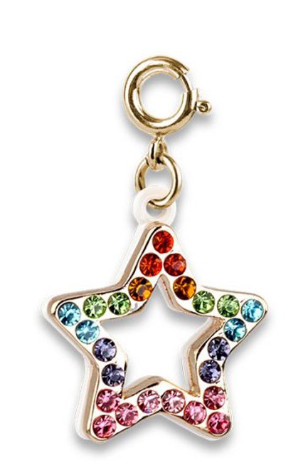 ΣΥΜΒΟΛΟ ΚΡΕΜΑΣΤΟ ΓΙΑ ΚΟΣΜΗΜΑΤΑ CHARM IT-GOLD RAINBOW SPARKLE STAR