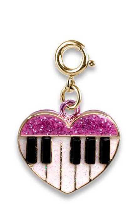 ΣΥΜΒΟΛΟ ΚΡΕΜΑΣΤΟ ΓΙΑ ΚΟΣΜΗΜΑΤΑ CHARM IT-GOLD GLITTER PIANO HEART