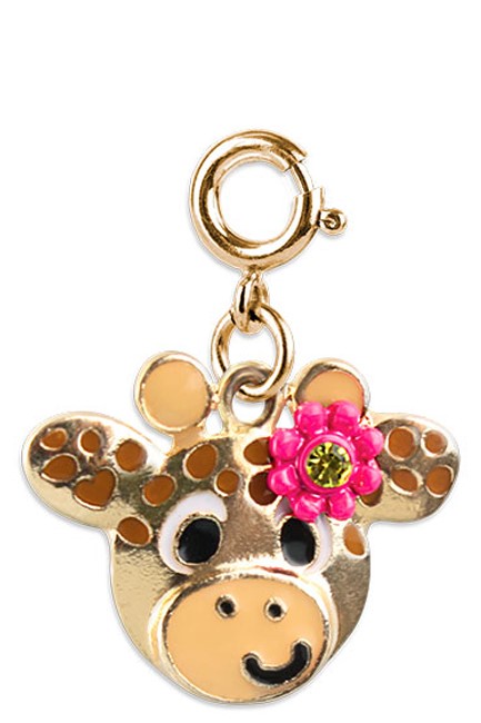 ΣΥΜΒΟΛΟ ΚΡΕΜΑΣΤΟ ΓΙΑ ΚΟΣΜΗΜΑΤΑ CHARM IT-GOLD FLOWER GIRAFFE